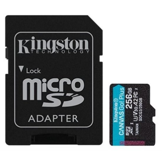  Зображення Карта пам'яті Kingston microSD  256GB C10 UHS-I U3 A2 R170/W90MB/s + SD 